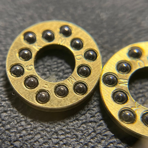 Cage Bearings .187" ID x .43" OD - 12 Ball 1/16" Pair